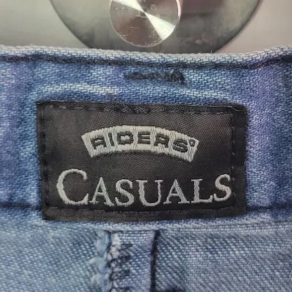 Riders by LEE Womens Size 10P Blue Solid Mom Jeans - Picture 7 of 11